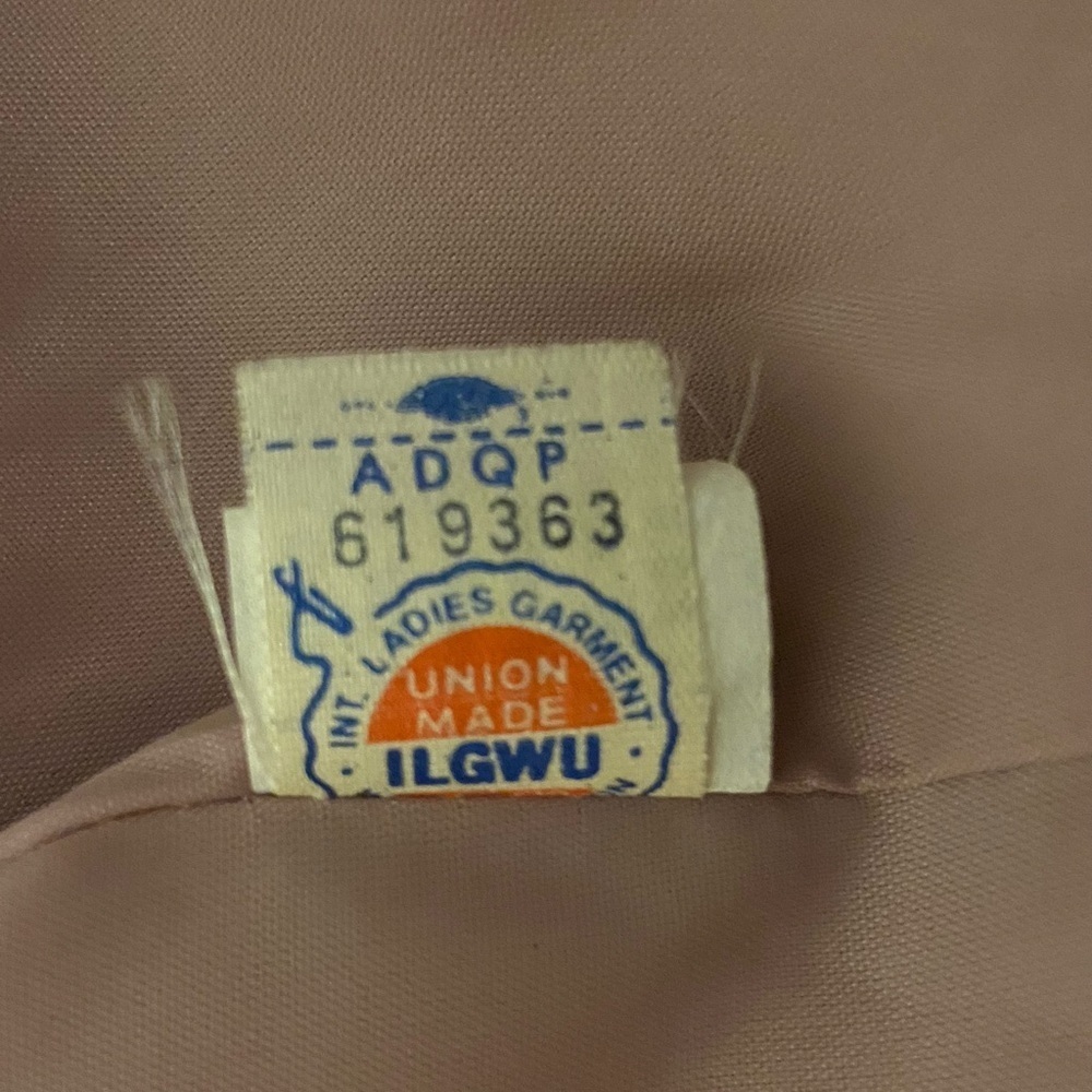Vintage 1960s MCM Union-Made ILGWU Mod Swing Coat Dusty Rose - Picture 8 of 9